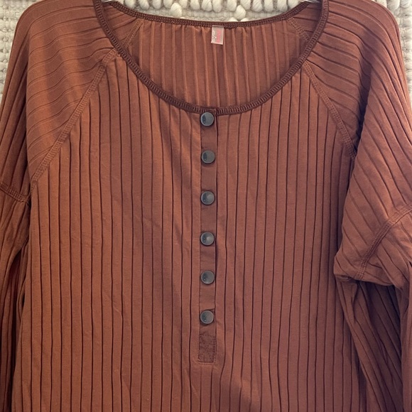 FREE PEOPLE Bella Layer Spicer Copper Thermal Top - Picture 3 of 4